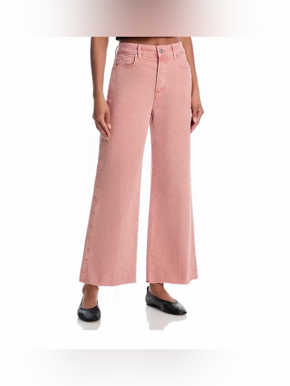 PAIGE anessa wide leg jeans in vintage rose tint